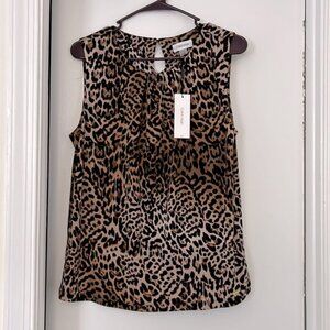 Calvin Klein Leopard Print Top NWT